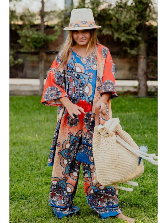 Kids' Palazzo Pants Orange, Blue