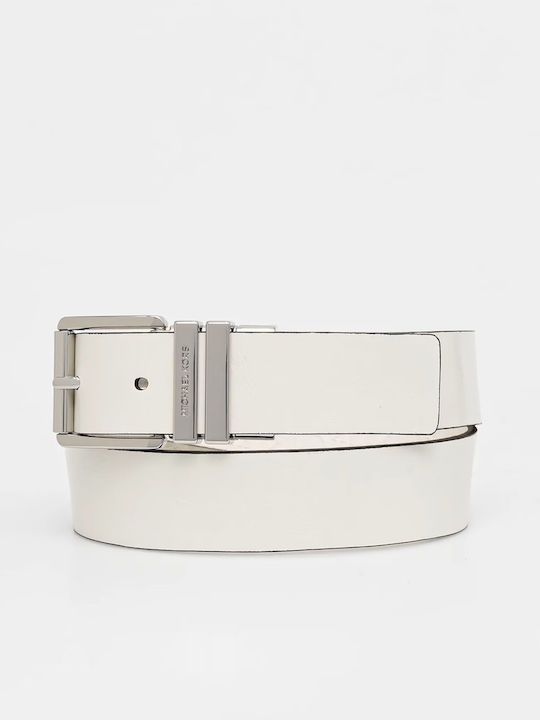 Leather Women's Belt White