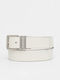 Leather Women's Belt White
