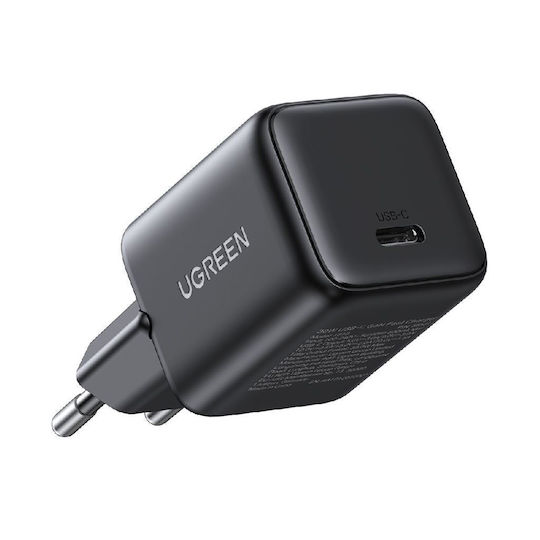 Ugreen Charger Without Cable GaN with USB-C Port 30W Power Delivery / Quick Charge 4.0 Blacks (X513)