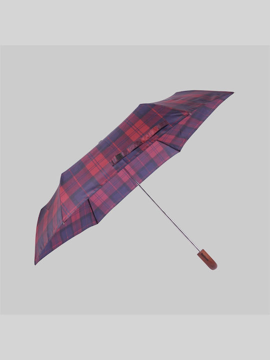 Barbour Tartan Ομπρέλα Βροχής Σπαστή Πολύχρωμη
