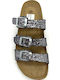 Flache Sandalen für Damen Anatomisch in Gray Farbe