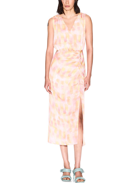 Sommer Midi Damenkleid Gelb