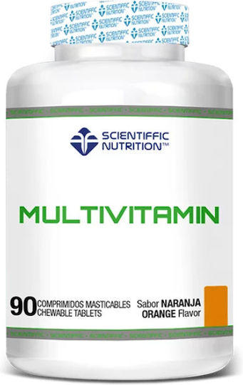 Scientiffic Nutrition Multivitamin for Immune System Boost, the Nervous System & the Skin Orange 90 chewable tabs