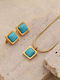 Set with Necklace & Earrings from Steel Gold Plated