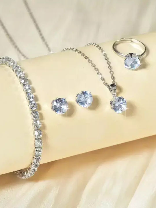 Set mit Halskette , Ohrringe & Ring
