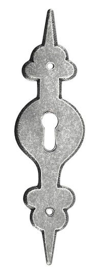 Herrajes Palencia 4350 Antique Silver Furniture Rosette 3.2x11.7cm