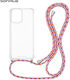 Sonique Armor Clear Silicone Case with Cord for...