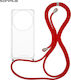 Sonique Armor Clear Silicone Case with Cord for...