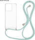 Sonique Armor Clear Silicone Case with Cord for...