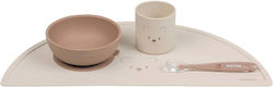 Nattou Set Essgeschirr aus Silikon Beige 4Stück...