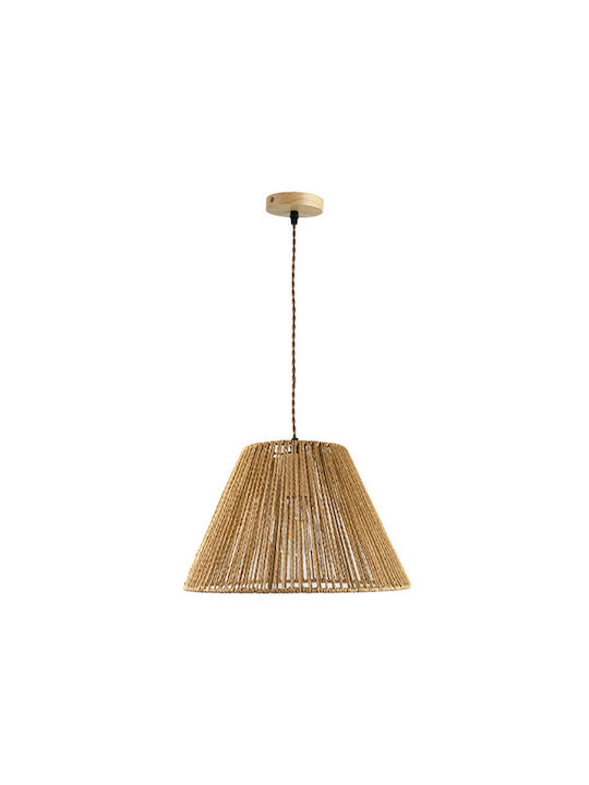 Pakketo Lubuto Pendant Light Copper Boho with Rope for Socket E27 34.5x34.5x23cm