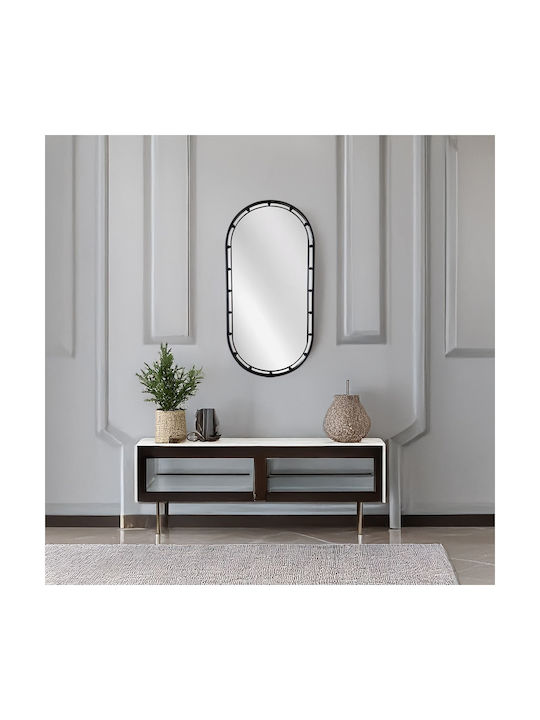 Artekko Dia Wandspiegel Oval mit Schwarz Metall...