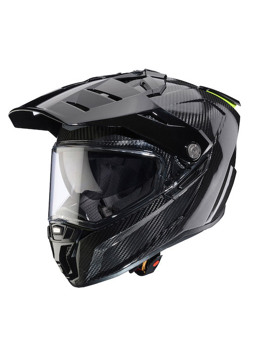 Caberg Tanami Carbon Black Motorcycle Helmet On-Off ECE 22.06 1500gr with Pinlock and Sun Visor