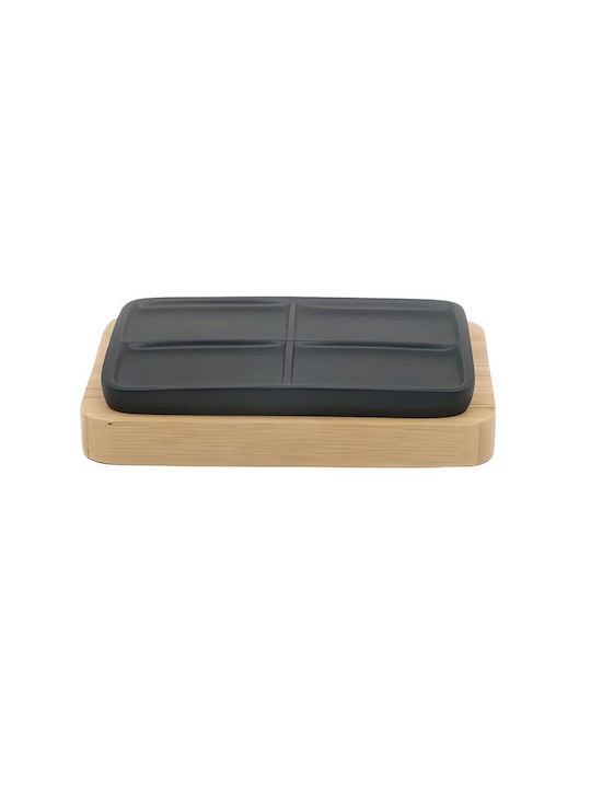 Inter Ceramic Σαπουνοθήκη από Ρητίνη Μαύρη 6988354247125
