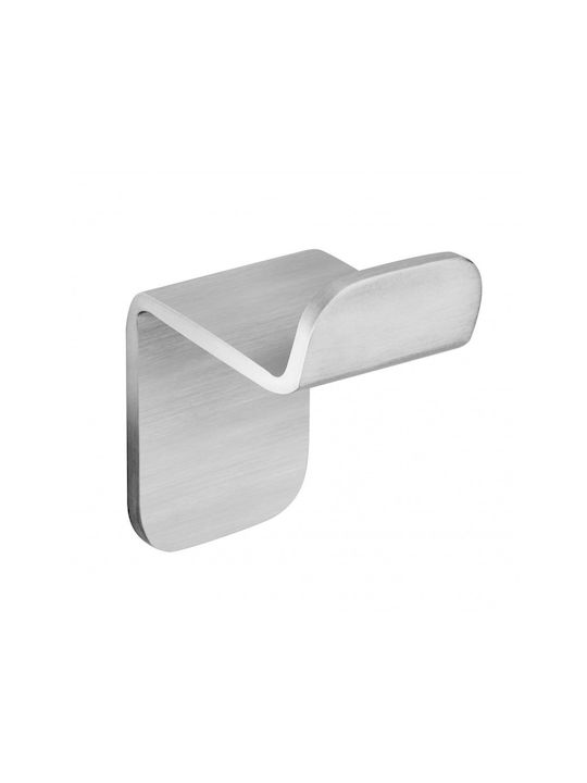 Inter Ceramic Άγκιστρο Μπάνιου Μονό με Βίδες Ασημί