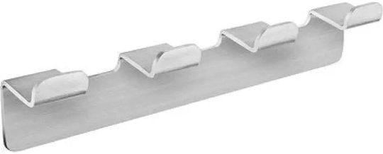 Inter Ceramic Single Wall-Mounted Bathroom Hook Silver