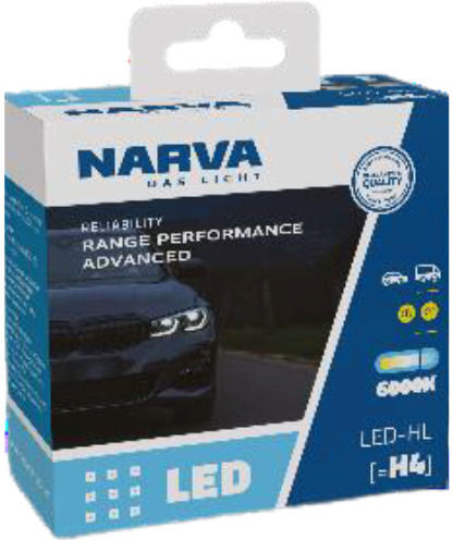 Narva Лампи Автомобила Range Performance Advanced H4 LED 6000К Хладно бяло 12-24V 19W 2бр