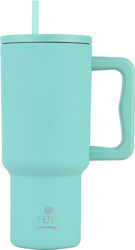 Estia Straw Tumbler XL Save the Aegean 900мл Bermuda Green