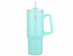 Estia Straw Tumbler XL Save the Aegean 900ml Bermuda Green