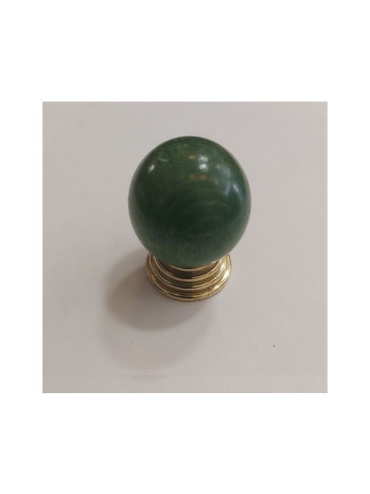Knob Furniture made of Wooden Green Gold 019605 1pcs