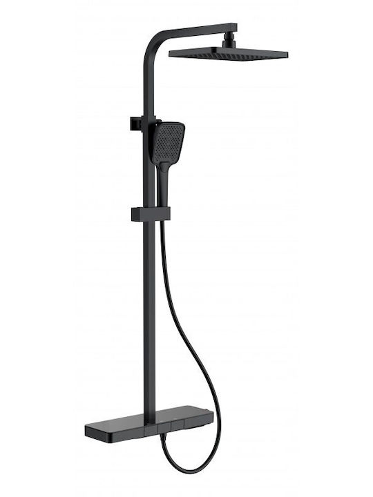 Inter Ceramic Duschsäule mit Armatur Schwarz