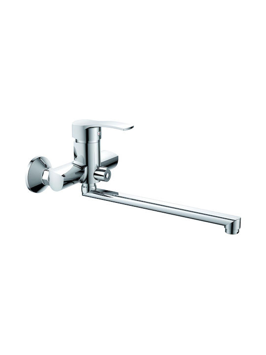 Inter Ceramic Mixing Sink Faucet Silver