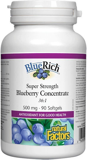 Natural Factors Bluerich 500mg 90 Softgels Natural