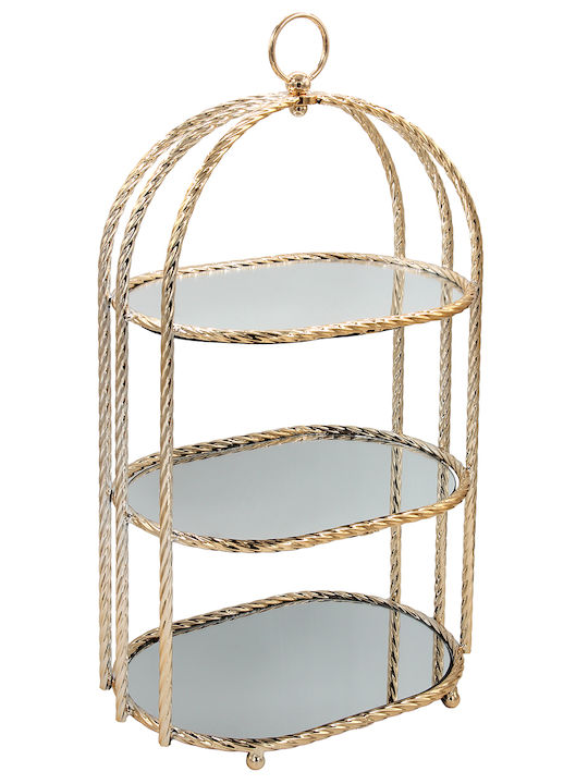 Keskor Metallic Dessert Tower Gold P20xL58cm