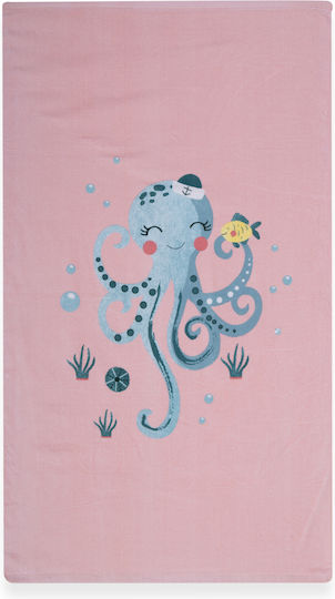 Nef-Nef Homeware Sweet Octapus Παιδική Πετσέτα Θαλάσσης Πορτοκαλί 120x70εκ.