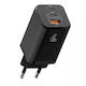 Lampa Charger Without Cable with USB-A Port and 2 USB-C Ports 65W Power Delivery / Quick Charge 3.0 Blacks (Home Rocket)