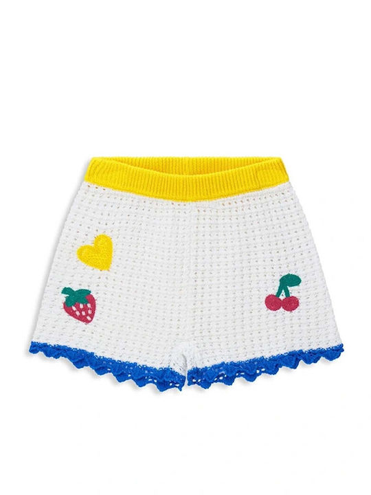Șort/Salopetă Copii din Material Textil Alb