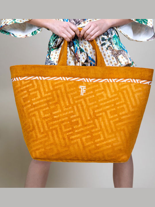 Feel & Touch Icon Fabric Yellow Beach Bag