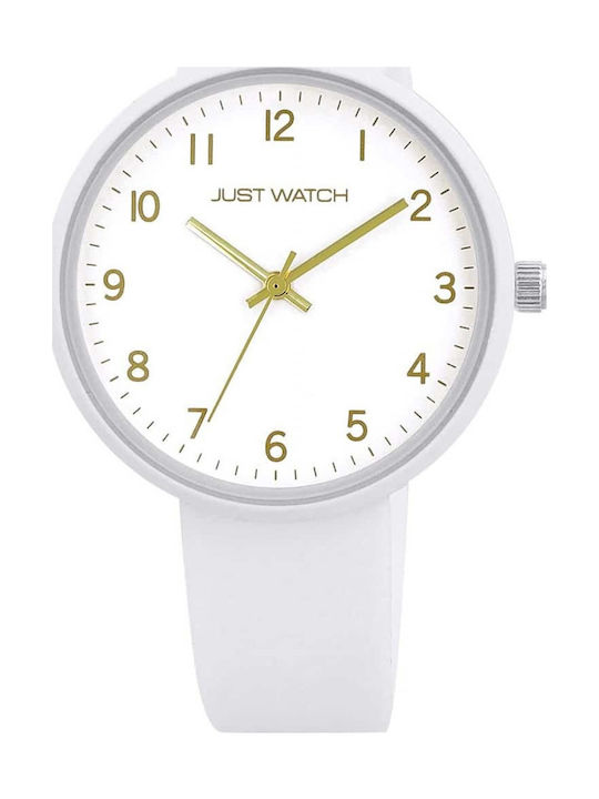 Just Watch Women's Watch with White Rubber Strap