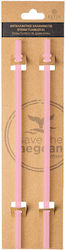 Estia Straw Tumbler XL Straw for Thermos 900ml made of Plastic Blossom Rose 2τμχ Pink