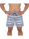 Costume de baie bărbați Pantaloni scurți Alb-bleu Multicolor