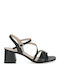 Din piele Sandale Negre
