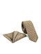 Legend Accessories Men's Tie Set Printed in Beige Color