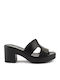Mules with High Heel in Black Color