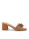 Mules with Low Heel in Brown Color