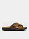 Leder Herrensandalen in Braun Farbe