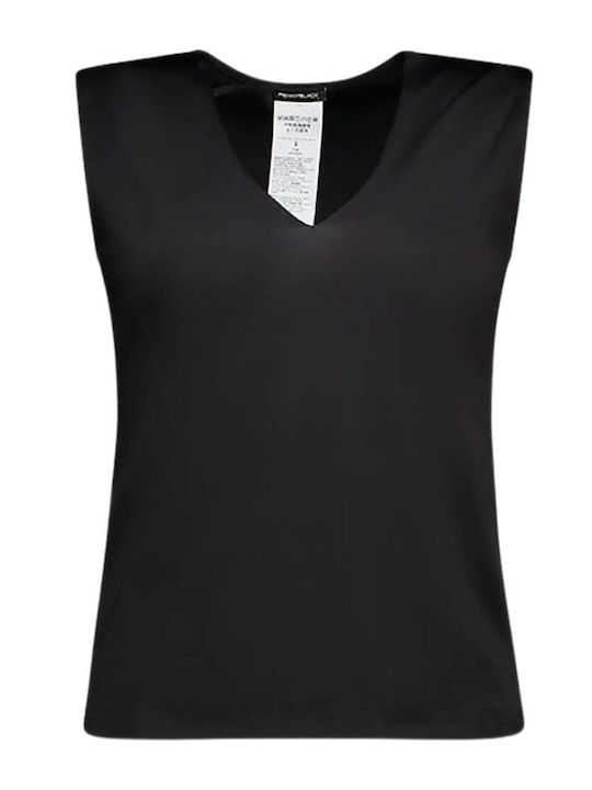 Women's Summer Blouse Sleeveless Black