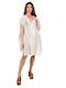 Aquablue Women's Mini Caftan Beachwear White