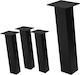 ML-Design ML-Design Metallic Furniture Foot Suitable for Table / Coffee Table 8x8x42cm Black