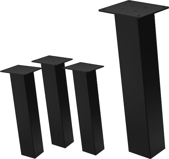 ML-Design ML-Design Metallic Furniture Foot Suitable for Table / Coffee Table 8x8x42cm Black