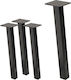 ML-Design Metallic Furniture Leg Suitable for Table / Coffee Table 4x4cm Gray