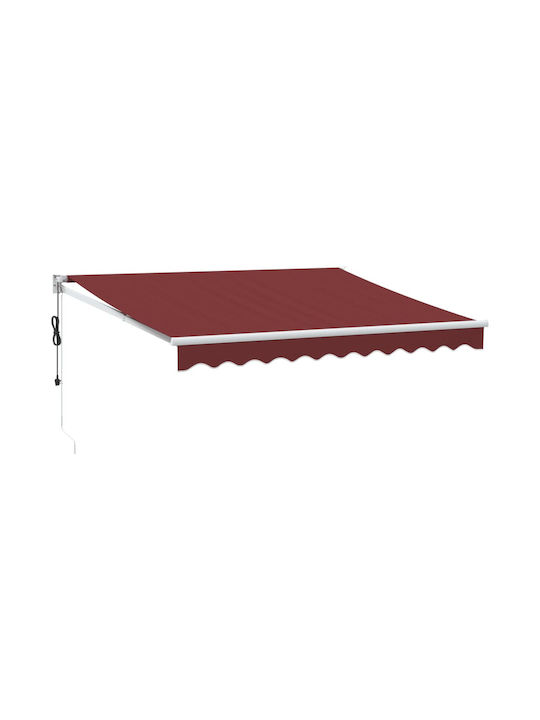 vidaXL Terrace Wall Tent with LED Light Burgund...