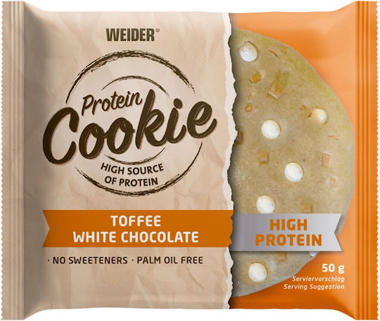 Weider Biscuiți Proteine Cu chipsuri ciocolată albă Vegan 1buc 50gr