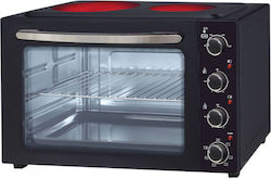 Voltz Electric Countertop Oven 45lt with 2 Burners and Air Black