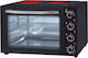 Voltz Electric Countertop Oven 45lt with 2 Burners and Air Black